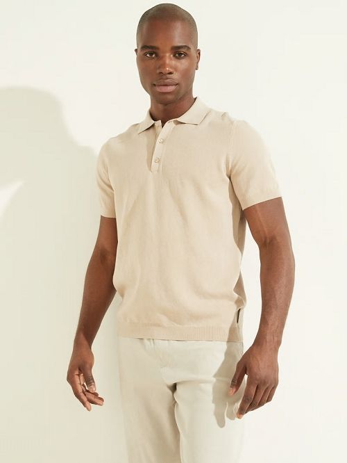 Guess Formal Performance Sweater Polo Bej | GUESS-SN30943