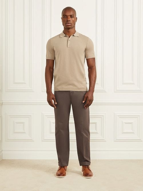 Guess Formal Performance Sweater Polo Bej | GUESS-SN31234