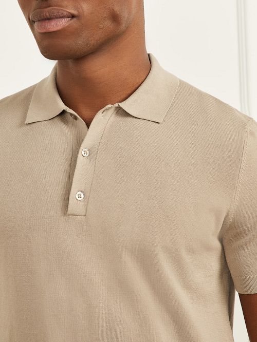 Guess Formal Performance Sweater Polo Bej | GUESS-SN31234