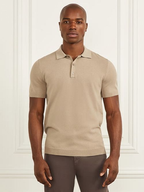 Guess Formal Performance Sweater Polo Bej | GUESS-SN31234