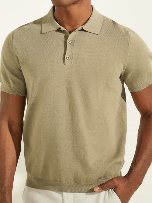 Guess Formal Performance Sweater Polo Verzi | GUESS-SN30965