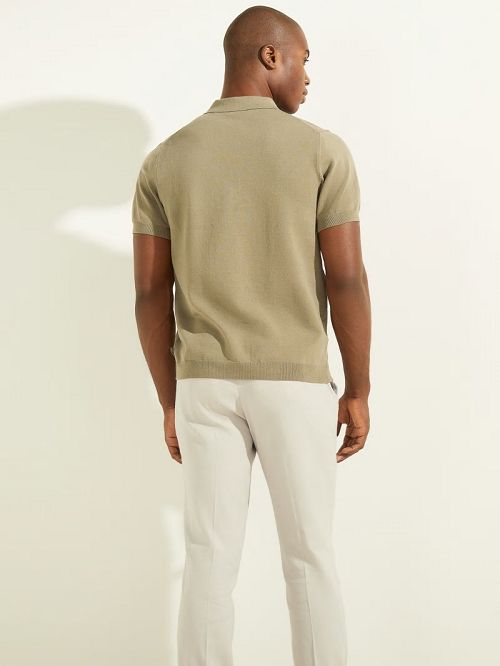 Guess Formal Performance Sweater Polo Verzi | GUESS-SN30965