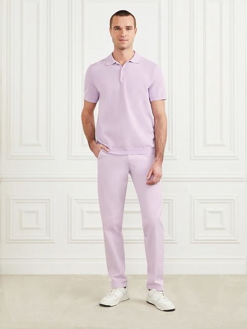 Guess Formal Performance Sweater Polo Violet | GUESS-SN31216