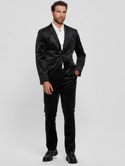 Guess Fulham Velvet Blazer Negrii | GUESS-SN30867