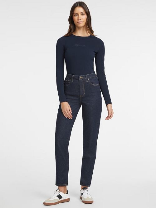 Guess G06 Mom Jeans Albastri | GUESS-SN26563