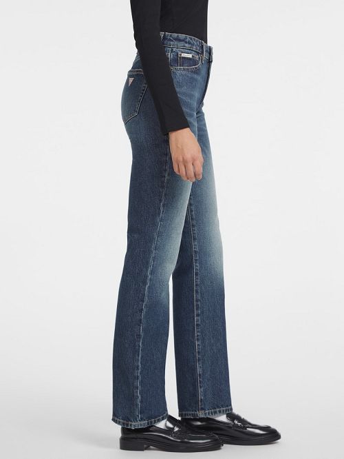 Guess G08 Mid-Rise Straight Jeans Albastri | GUESS-SN26614