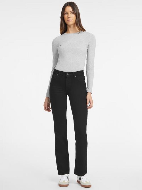 Guess G08 Mid-Rise Straight Jeans Negrii | GUESS-SN26630
