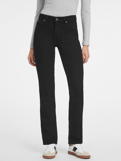 Guess G08 Mid-Rise Straight Jeans Negrii | GUESS-SN26630