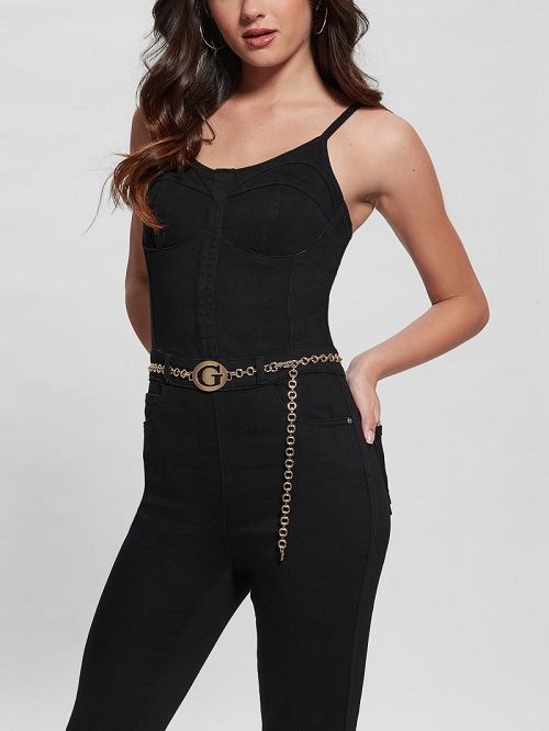 Guess G-Belt Denim Jumpsuit Galbeni | GUESS-SN26674