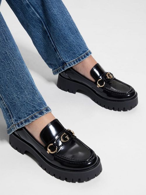 Guess G Logo Lug Sole Loafer Negrii | GUESS-SN29872