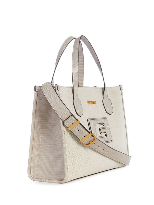 Guess G Status Snake-Embossed Tote Gri | GUESS-SN29412