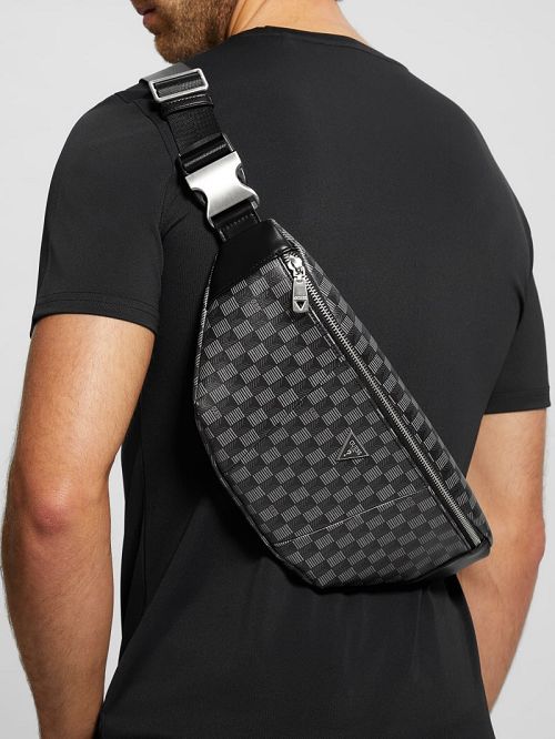 Guess G Wave Bum Bag Negrii | GUESS-SN31732