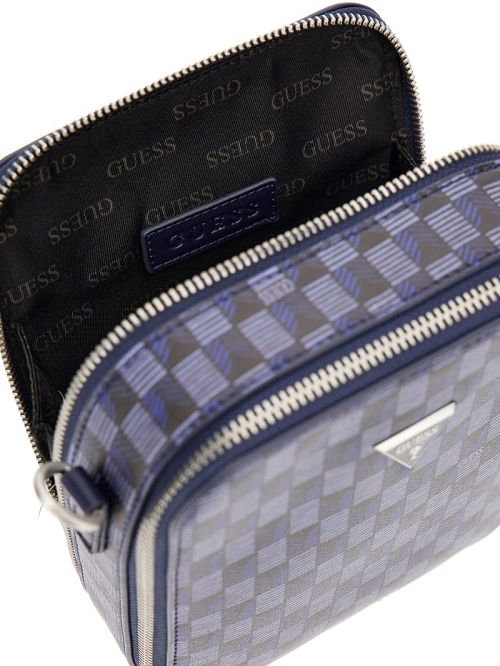 Guess G Wave Double Zip Crossbody Bag Albastri | GUESS-SN31723