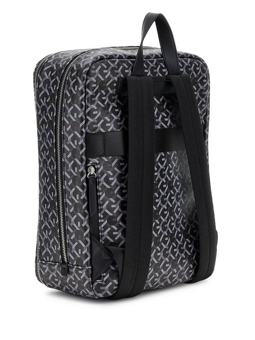 Guess G Woven Compact Squared Backpack Negrii | GUESS-SN29482