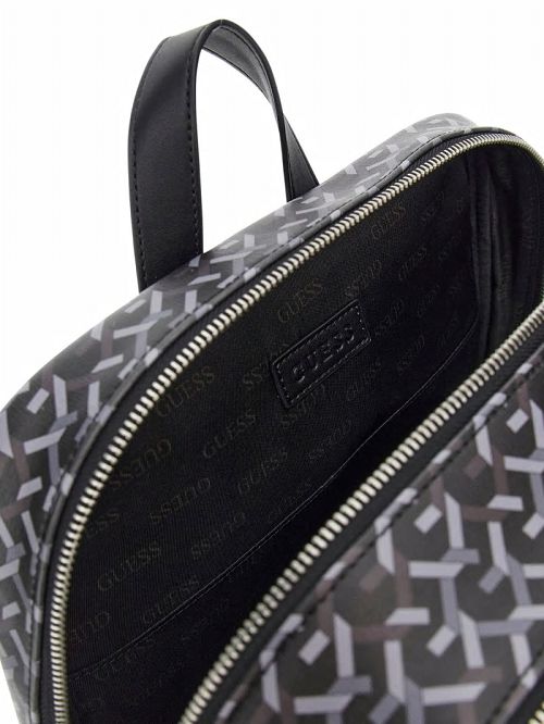 Guess G Woven Compact Squared Backpack Negrii | GUESS-SN29482