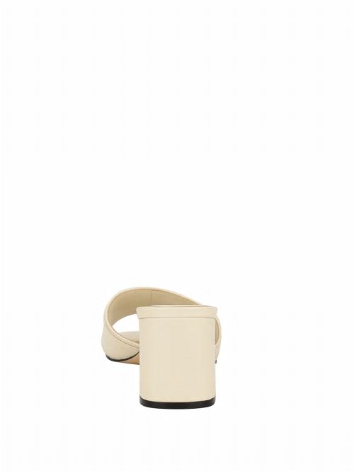 Guess Gallai Block Heel Mules Albi | GUESS-SN29596