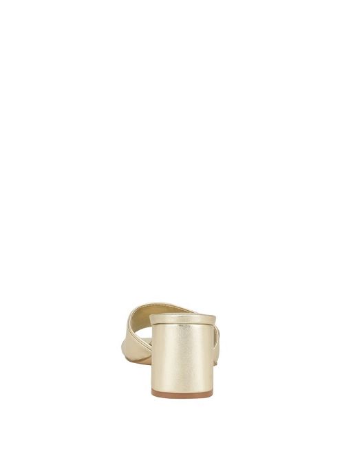 Guess Gallai Block Heel Mules Aurii | GUESS-SN29721