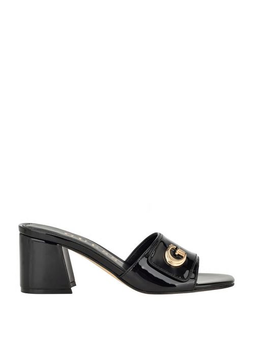 Guess Gallai Block Heel Mules Negrii | GUESS-SN29706