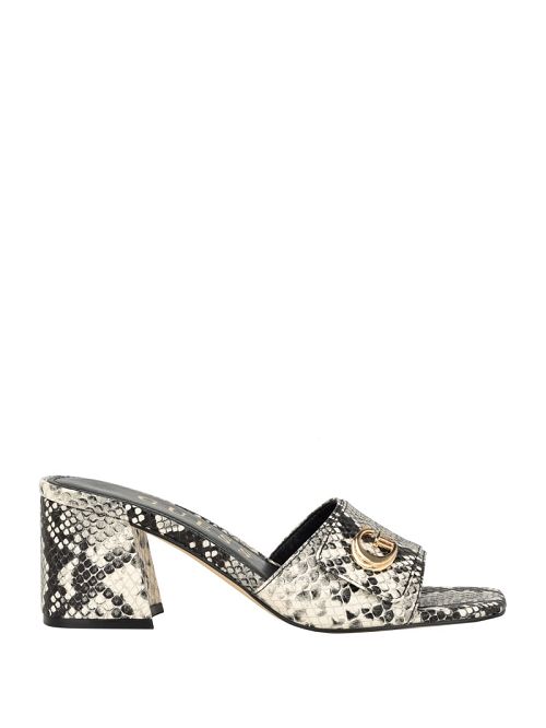 Guess Gallai Block Heel Mules Negrii | GUESS-SN29738
