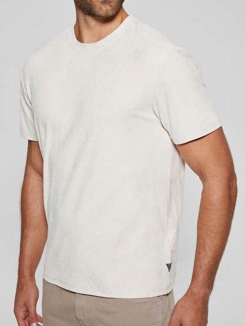 Guess Garrett Faux-Suede Tee Bej | GUESS-SN30699