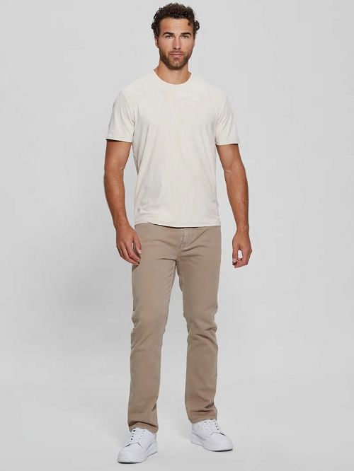 Guess Garrett Faux-Suede Tee Bej | GUESS-SN30699