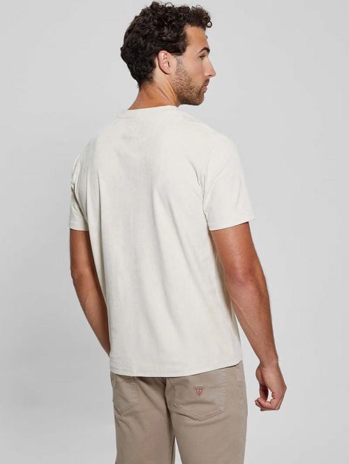 Guess Garrett Faux-Suede Tee Bej | GUESS-SN30699