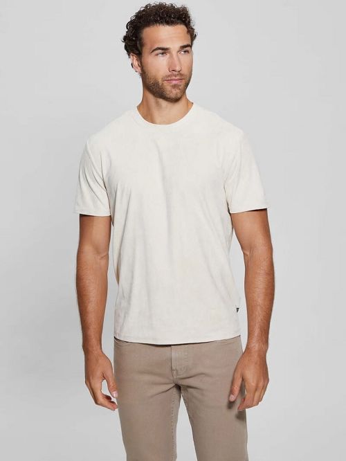 Guess Garrett Faux-Suede Tee Bej | GUESS-SN30699
