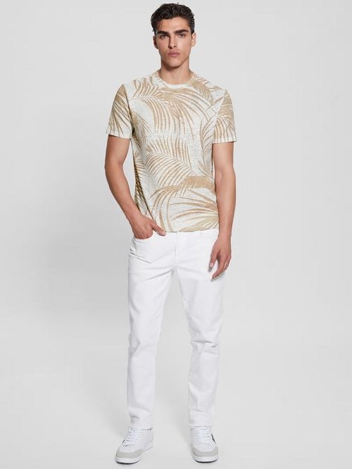 Guess Gauze Baja Palm Tee Bej | GUESS-SN30587
