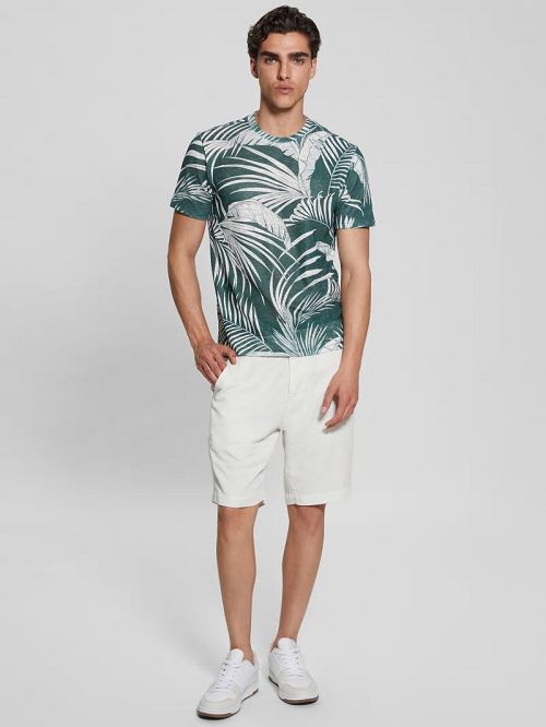 Guess Gauze Baja Palm Tee Verzi | GUESS-SN30636