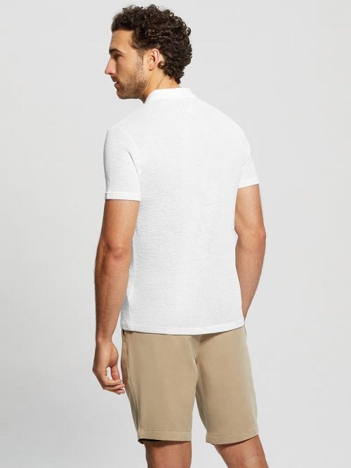 Guess Gauze Half-Zip Polo Albi | GUESS-SN31201