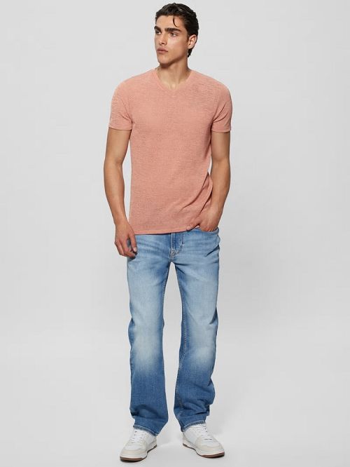 Guess Gauze V-Neck Tee Roz | GUESS-SN30546