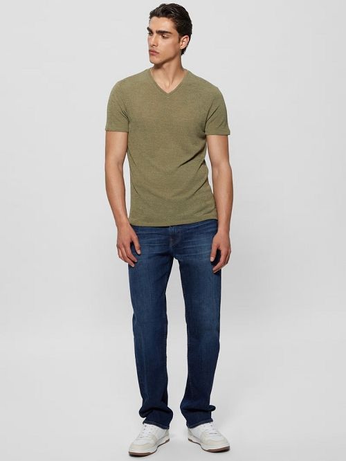 Guess Gauze V-Neck Tee Verzi | GUESS-SN30535