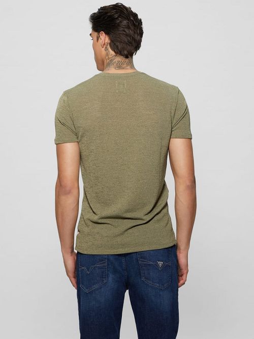 Guess Gauze V-Neck Tee Verzi | GUESS-SN30535