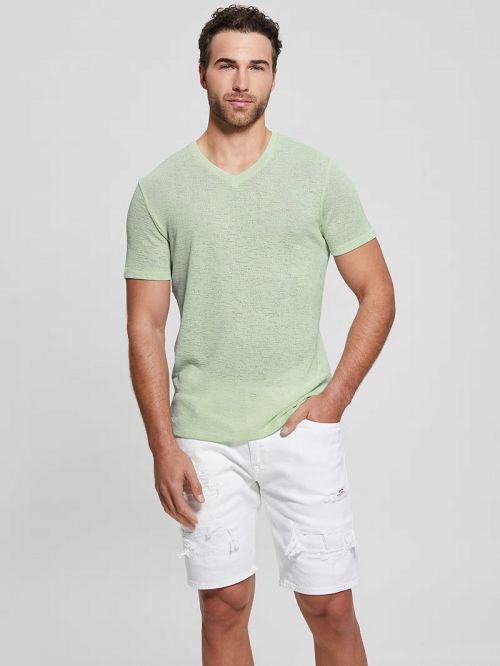 Guess Gauze V-Neck Tee Verzi | GUESS-SN30545