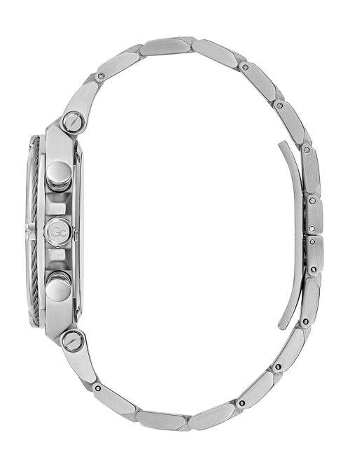 Guess Gc Silver-Tone and Green Chronograph Watch Argintii | GUESS-SN31633