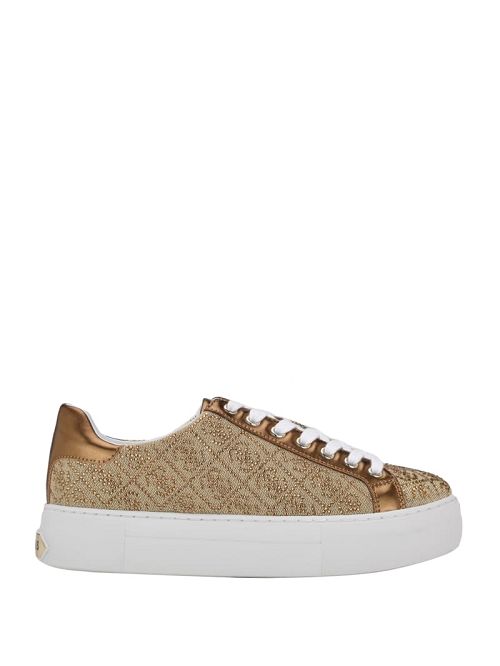 Guess Gelsen Rhinestone Logo Low-Top Sneakers Maro | GUESS-SN29528
