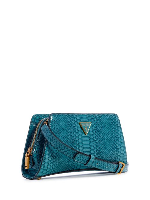 Guess Georgina Top-Zip Crossbody Albastri | GUESS-SN29005