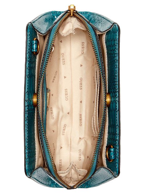 Guess Georgina Top-Zip Crossbody Albastri | GUESS-SN29005