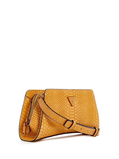 Guess Georgina Top-Zip Crossbody Galbeni | GUESS-SN28992