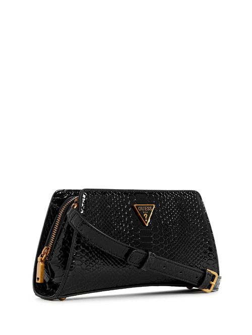 Guess Georgina Top-Zip Crossbody Negrii | GUESS-SN28967
