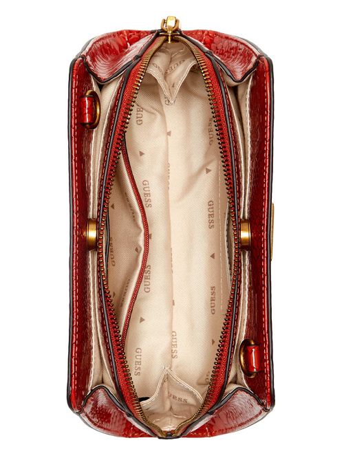 Guess Georgina Top-Zip Crossbody Portocalii | GUESS-SN28681