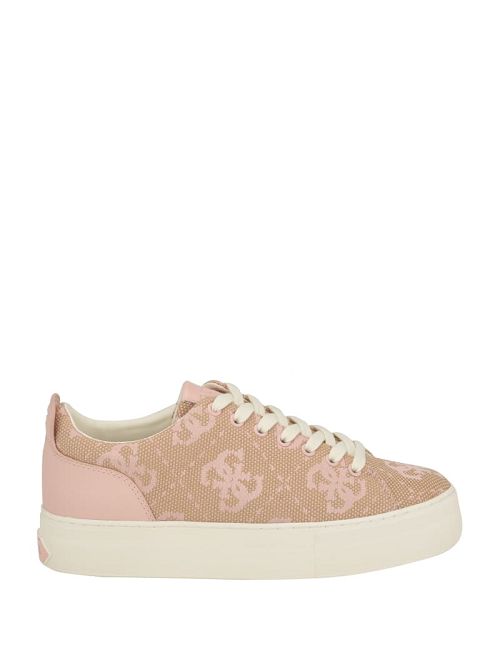 Guess Giaa Logo Print Low-Top Sneakers Bej | GUESS-SN29505