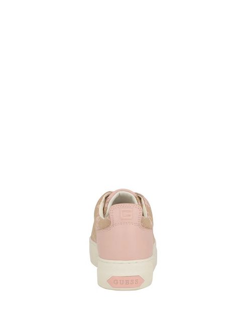 Guess Giaa Logo Print Low-Top Sneakers Bej | GUESS-SN29505