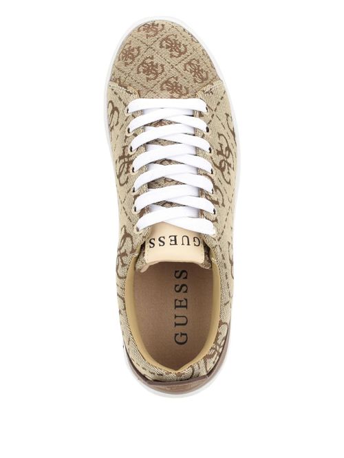 Guess Giaa Logo Print Low-Top Sneakers Maro | GUESS-SN29506