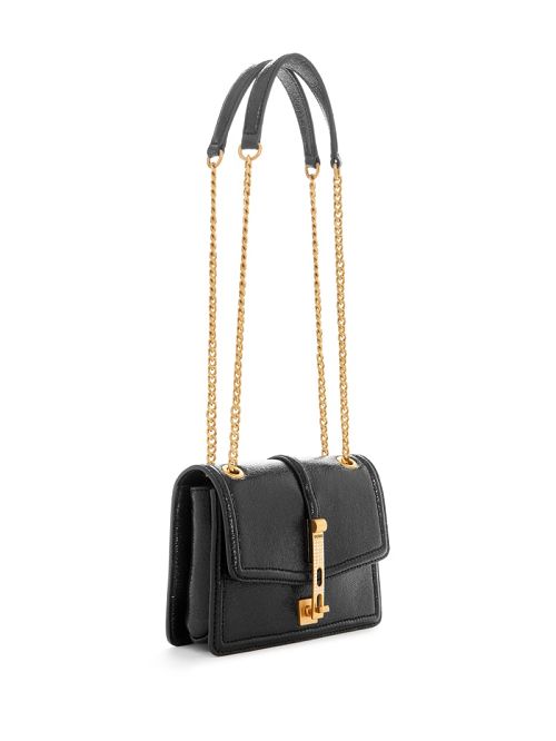 Guess Gilded Glamour Mini Convertible Crossbody Negrii | GUESS-SN28740