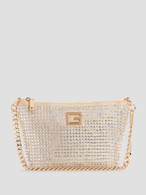 Guess Gilded Glamour Mini Top-Zip Bucket Bag Aurii | GUESS-SN29129