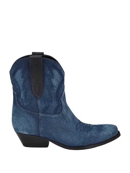 Guess Ginette Denim Cowboy Ankle Booties Albastri | GUESS-SN29910