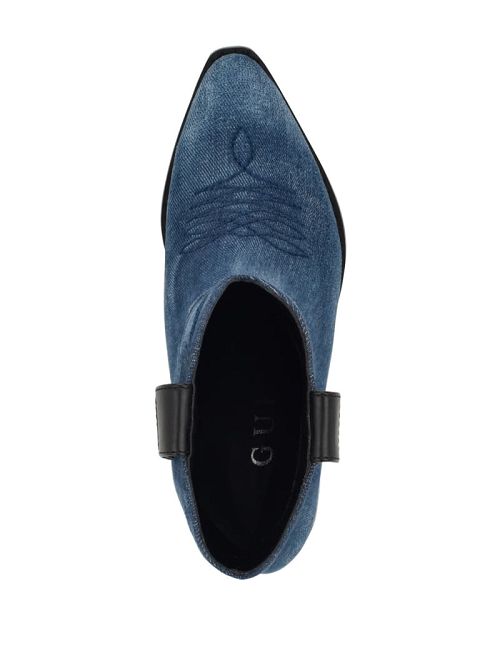 Guess Ginette Denim Cowboy Ankle Booties Albastri | GUESS-SN29910