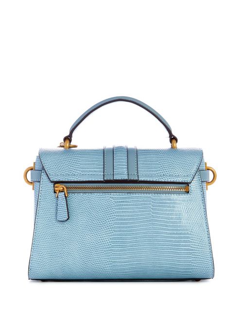 Guess Ginevra Textured Top Handle Crossbody Albastri | GUESS-SN28680
