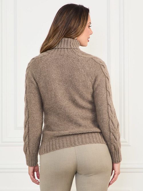 Guess Ginny Cable-Knit Sweater Maro | GUESS-SN27802